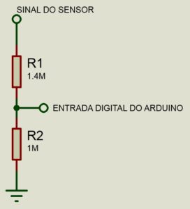 Circuito divisor de tensão