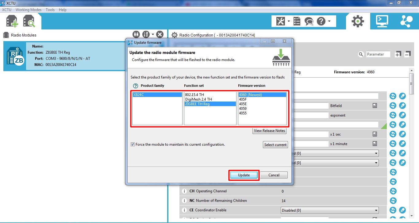 configurando o xbee no xctu