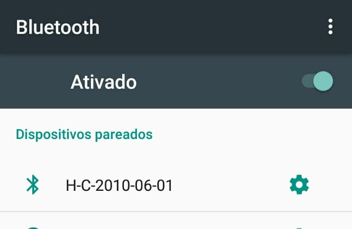 Módulo Bluetooth HC-06 sendo reconhecido pelo celular Android